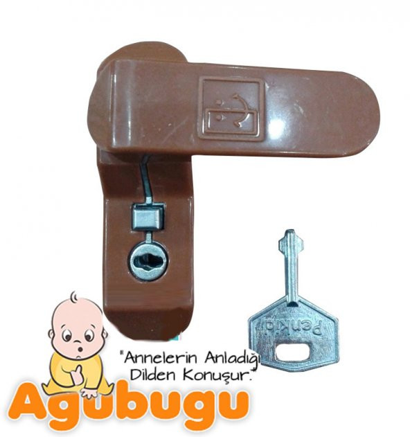 Agubugu Baby - Anahtarlı Kısa- Pencere Kilidi - Kahverengi