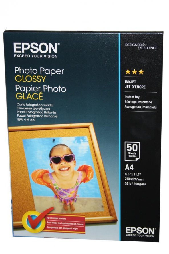 Epson Glossy Photo Paper A4 200Gr (50Li)