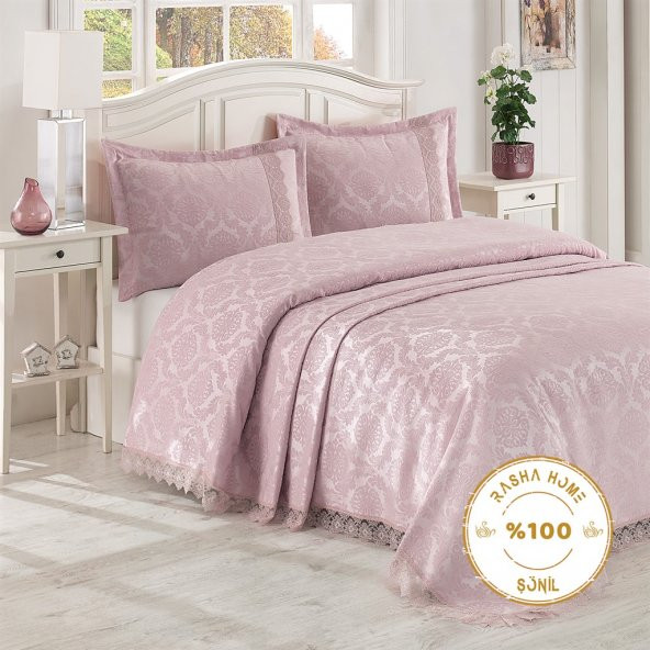 Çift Kişilik Yatak Örtüsü Seda Lavanta- Rasha Home