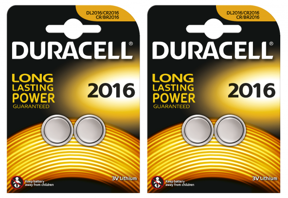 Duracell Düğme Lityum Pil 2016 2li 2 Paket (4 Adet)