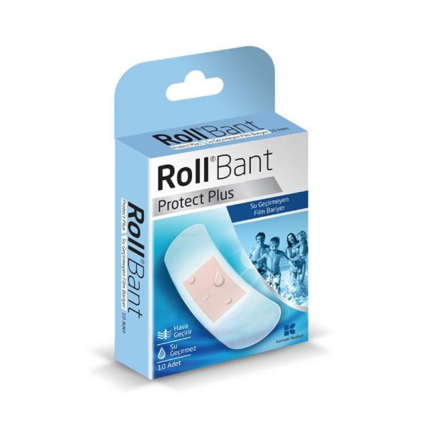 RollBant Protect Plus Su Geçirmeyen Film Yara Bandı 10lu