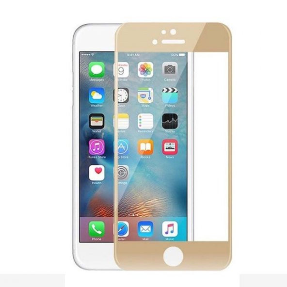 Bufalo iPhone 7/8 Kavisli 4D Cam Ekran Koruyucu Gold - 4