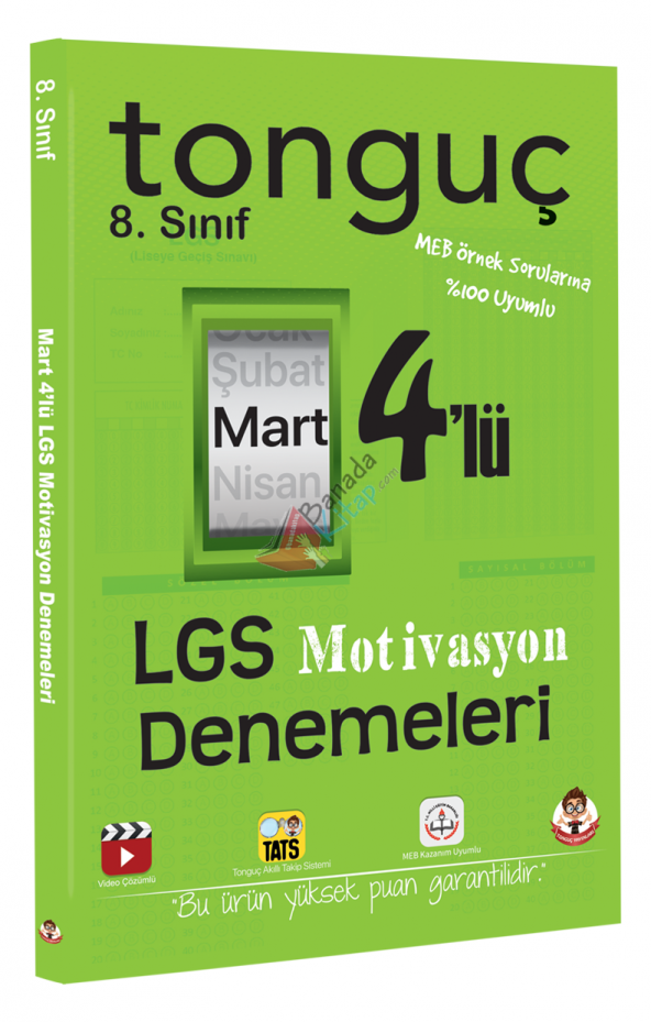 Tonguç 8.Sınıf 4lü LGS Motivasyon Denemeleri Tonguç Akademi Yayınları