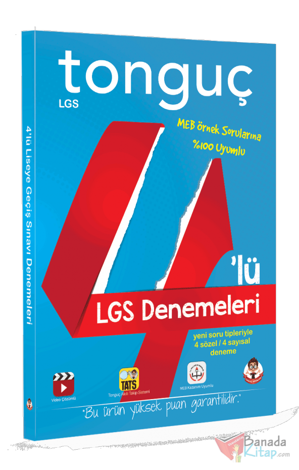 Tonguç 4lü LGS Denemeleri Tonguç Akademi Yayınları