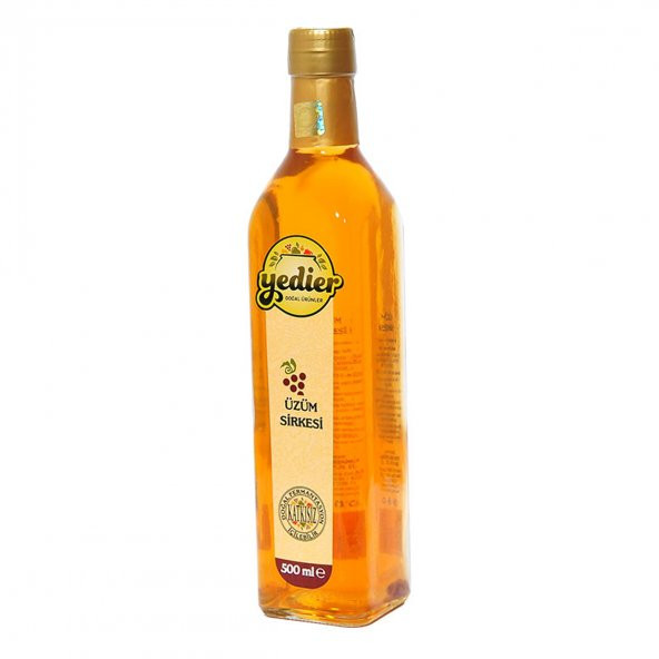 Doğal Fermantasyon Katkısız İçilebilir Üzüm Sirkesi Cam Şişe 500 ML - 2