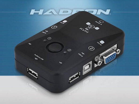 HADRON HD221 KVM SWITCH USB 2 GİRİŞ 1 ÇIKIŞ