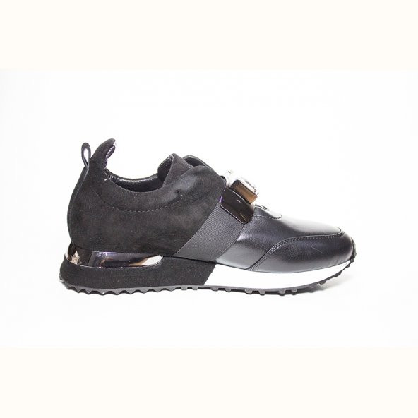 POLETTO NAPA SİYAH SÜET DERİ KADIN GÜNLÜK AYAKKABI