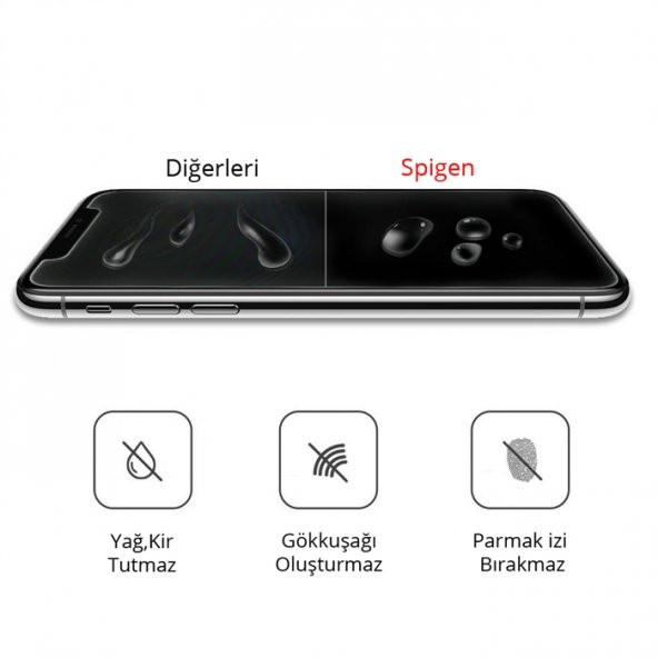 iPhone X Cam Ekran Koruyucu, Spigen GLAS.tR SLIM - 6