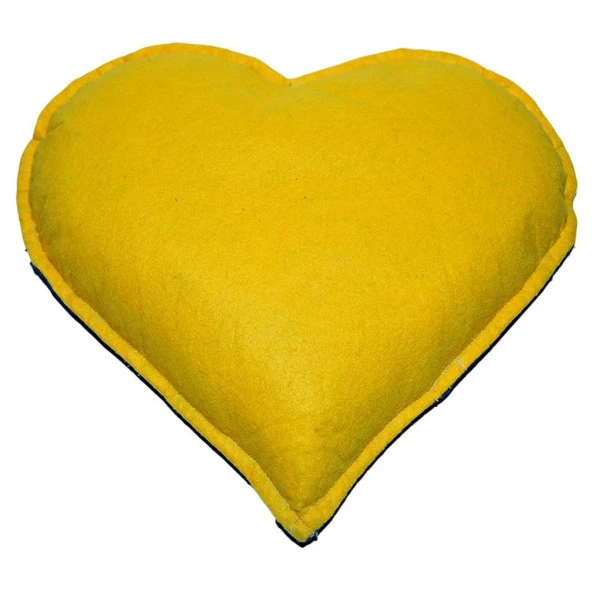 Tuz Yastığı Kalp Şeklinde Sarı Lacivert Kaya Tuzu Yastık 2-3KG