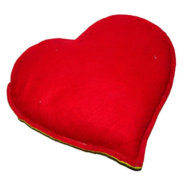 Tuz Yastığı Kalp Şeklinde Sarı Kırmızı Kaya Tuzu Yastık 2-3KG