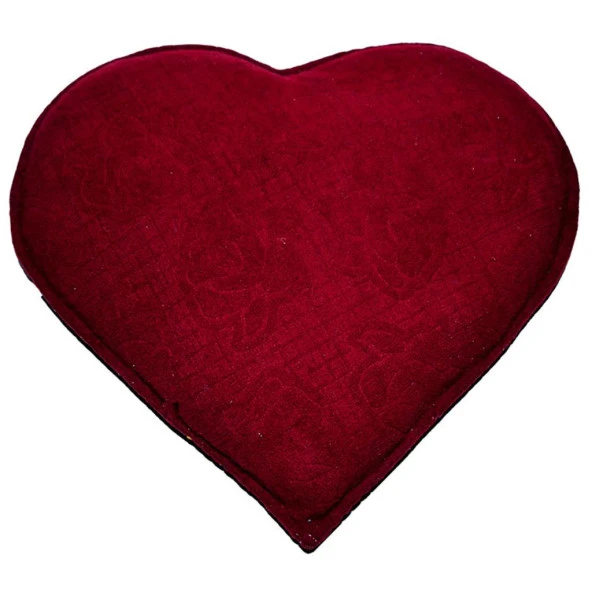 Tuz Yastığı Kalp Şeklinde Kırmızı Gül Kaya Tuzu Yastık 2-3KG