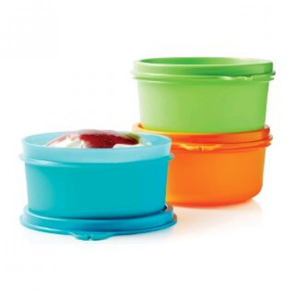 Tupperware neon kaplar 3 lü