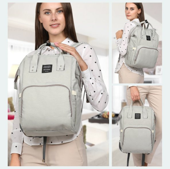 AboutBaby ANNE BEBEK BAKIM SIRT ÇANTASI ALT AÇMA+ BEBEK ARABASINA BAĞLAMA APARATI HEDİYE - Resim 3