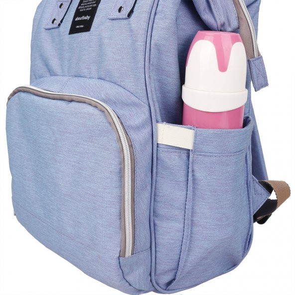 AboutBaby ANNE BEBEK BAKIM SIRT ÇANTASI ALT AÇMA+ BEBEK ARABASINA BAĞLAMA APARATI HEDİYE - Resim 12