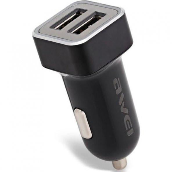 Awei Çift Çıkışlı USB Araç Şarj Cihazı C200 - 4 RENK