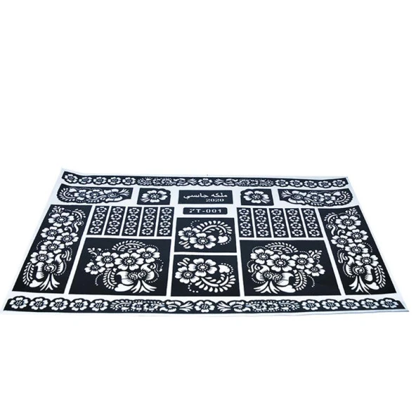 Geçici Dövme Kına Şablonu Çiçek Desenli Baskı Dövme Şablon ZT001 - 5