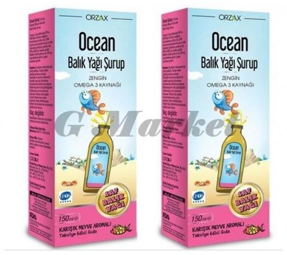 Ocean Omega- 3 Karışık Meyve Aromalı 150ml 2 ADET SKT 12.2019