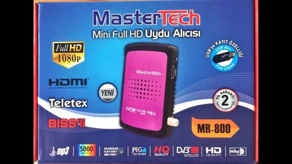 MASTERTECH MR-800 FULL HD USBLİ-BİSS KEYLİ-TELETEKSİ MİNİ FULL HD