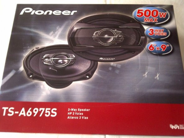 pioneer ts-a 6975 3 yollu 500W-max-90W rms kaliteli hoparlor