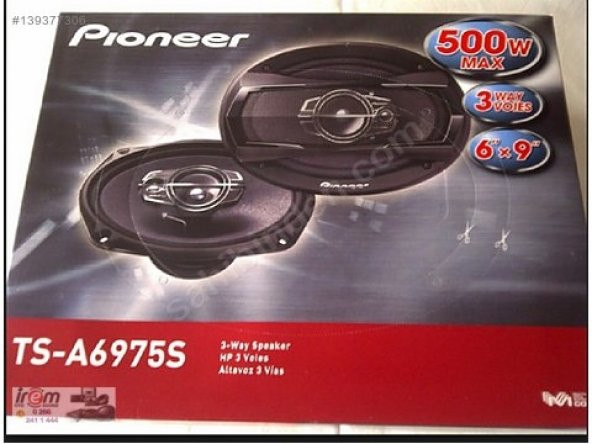 pioneer ts-a 6975 3 yollu 500 watt hoparlor