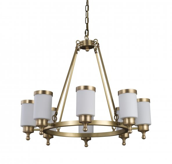 ALUNA Lighting - Saten Bronz Pirinç Avize FAY/00509-8-CH