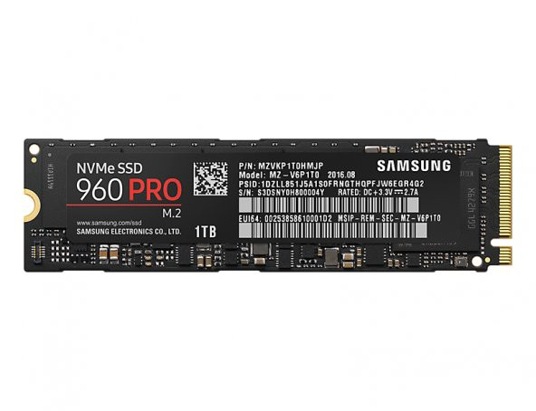 Samsung 960 Pro Nvme 1Tb 3200Mb-2100Mb-S M.2 Pcı-E Ssd Mz-V6P1T0B