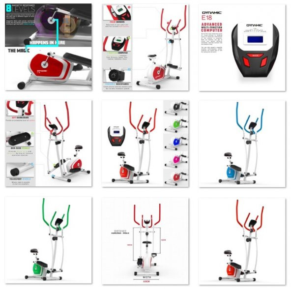 Dynamic E18 Seleli Manyetik Eliptik Kondisyon Bisikleti - Renk Seçiniz - 9