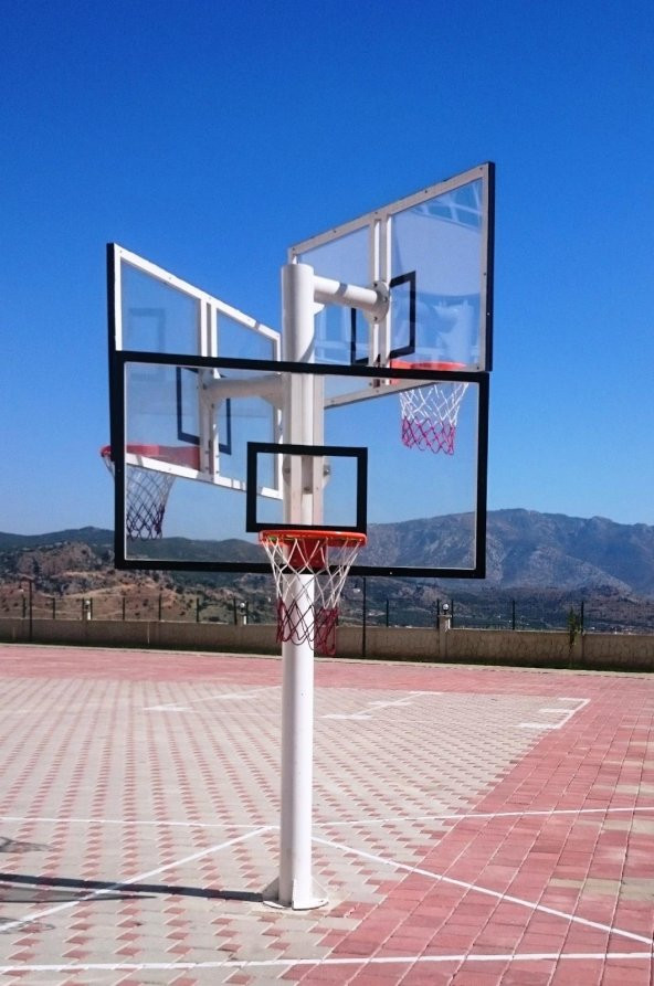 Adelinspor Basketbol Potası Üçlü Grup Kademeli Yük 10 mm Cam - 4