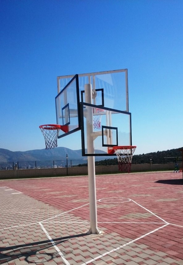 Adelinspor Basketbol Potası Üçlü Grup Kademeli Yük 10 mm Cam - 7