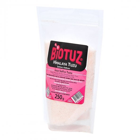 Biotuz Yemeklik Himalaya Kristal Öğütülmüş Kaya Tuzu Pembe 250 Gr - 2