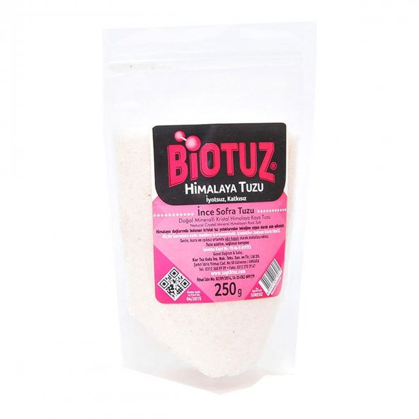 Biotuz Yemeklik Himalaya Kristal Öğütülmüş Kaya Tuzu Pembe 250 Gr - 3
