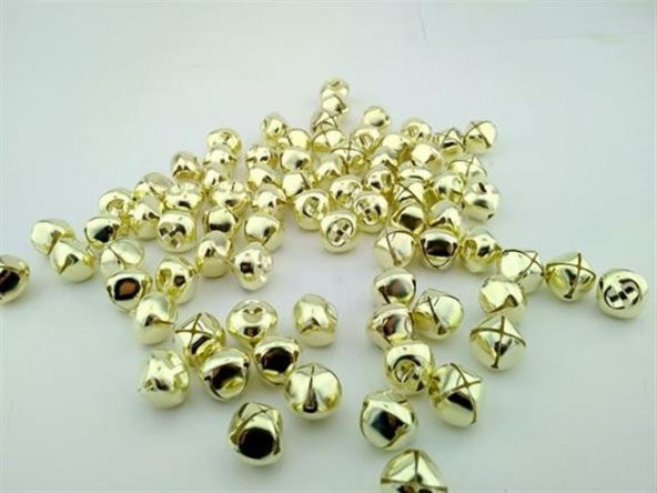 50 Adet Kulplu Çıngırak Çan Zil Gold ( 2 cm)