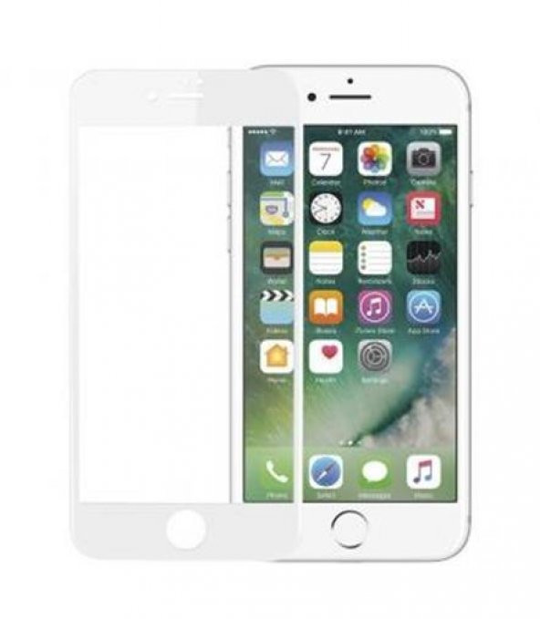 Apple iPhone 8 Plus - 5D 3D Kavisli Tamperli Kırılmaz Cam Tam Kap