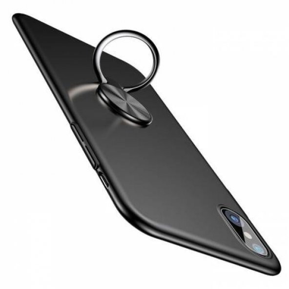 Baseus Ring Bracket iPhone X Siyah Kılıf