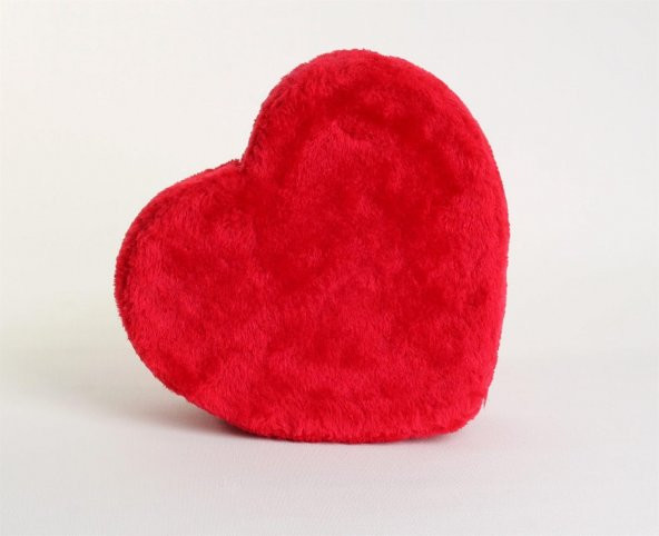 Kalpli Peluş Hediyelik Kutu - Kırmızı Renk 27 X 27 cm
