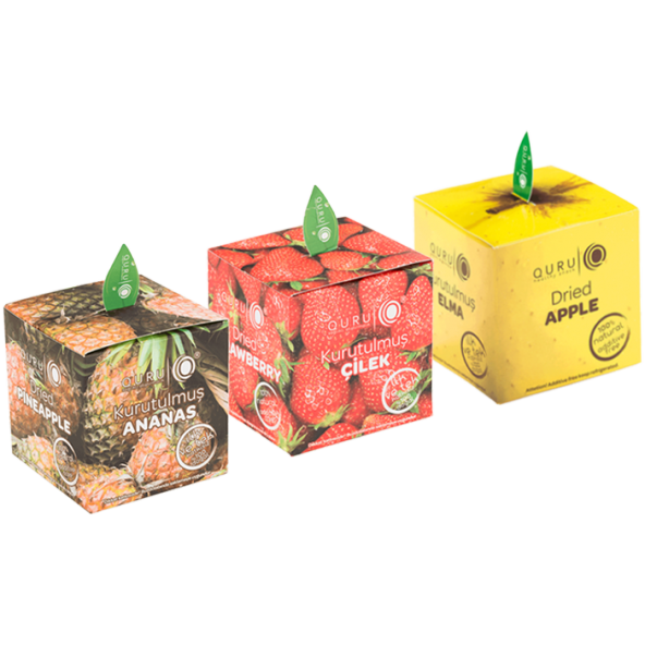 3´lü eko paket-çilek,ananas,elma- Atıştırmalık / Kuru Meyve