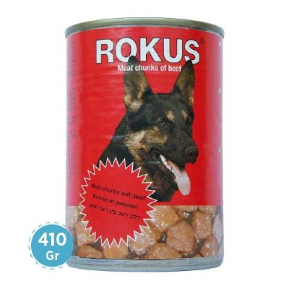 Rokus Kırmızı Et Parçalı Köpek Konservesi 410 Gr