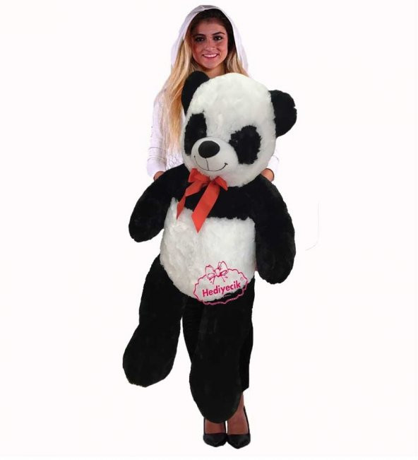 Peluş Oyuncak Panda 100 cm 1 Metre Büyük Boy Sarılmalık Peluş Panda Bayana Hediye