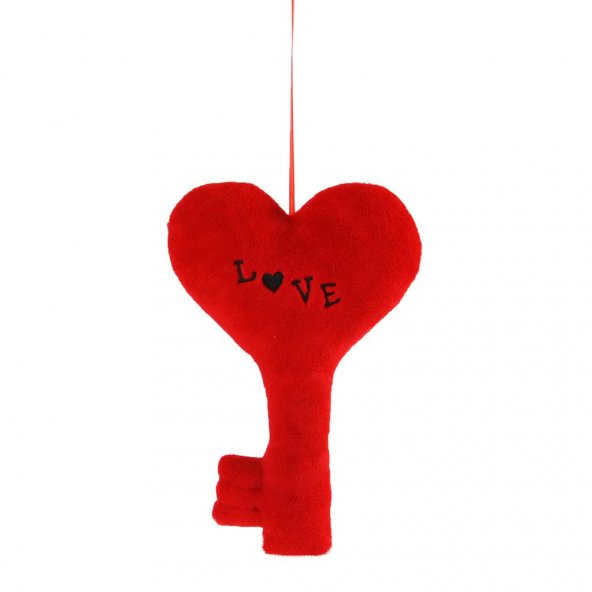 Peluş  Kalp Anahtar Kırmızı  40 cm