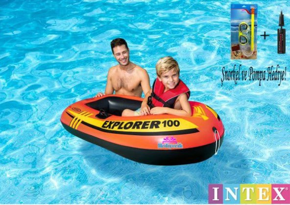 Şişme Explorer 100 Havuz ve Deniz Botu Set 147x84x36 Cm Şnorkel ve Pompa Hediye