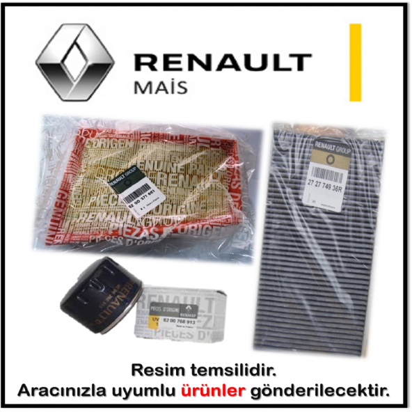 Renault Mais Megane 3 1.5 DCi 3lü Filtre Seti
