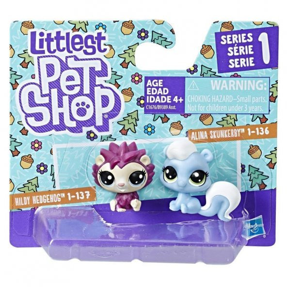 Littlest Pet Shop İkili Küçük Miniş - Kokarca ve Kirpi