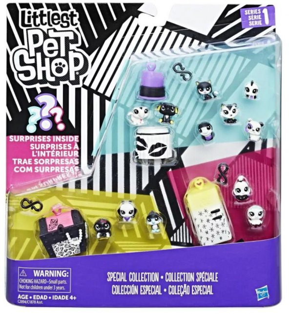 Littlest Pet Shop Miniş Siyah-Beyaz Koleksiyonu Özel Set C2894