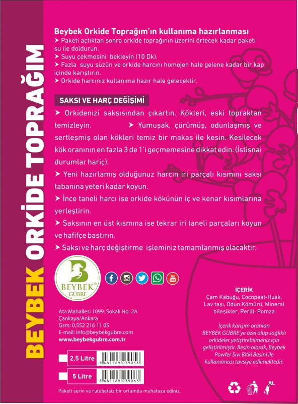 Beybek Orkide Toprağı 5 Litre - 1