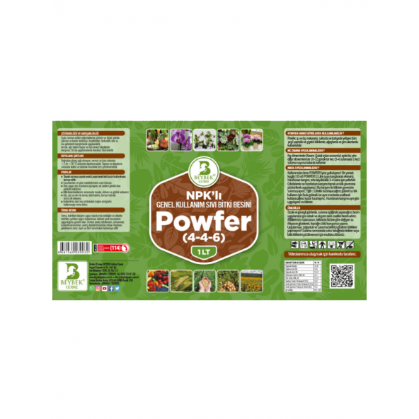 1 Litre Beybek Powfer Sıvı Organomineral Bitki Besini Gübre - 2