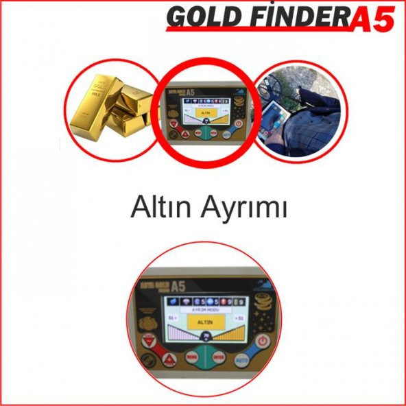 GOLD FİNDER A5 Metal Dedektörü ALAN TARAMA HEDİYELİ