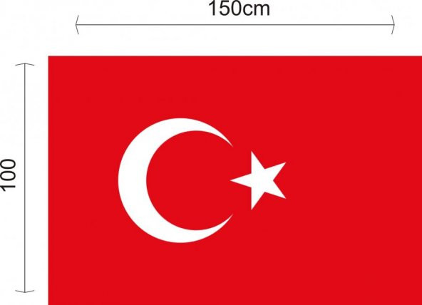 Türk Bayrağı 100x150 cm Ebat