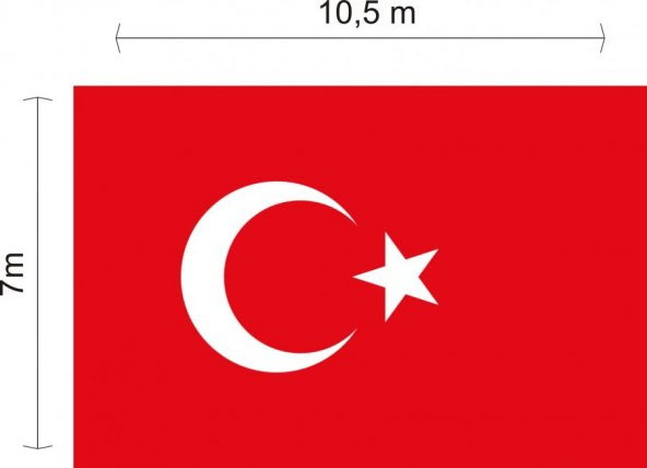 Türk Bayrağı 7x10,5 m Ebat   copy
