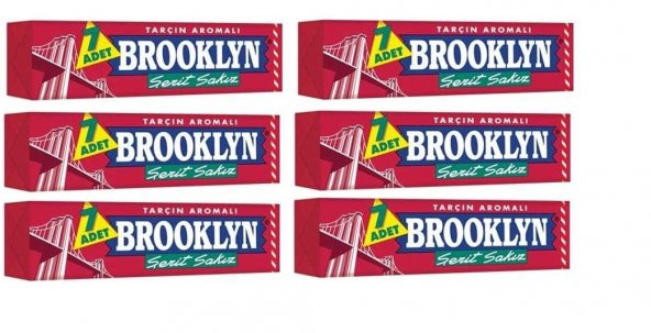 Brooklyn Tarçın Aromalı Şerit Sakız 19 gr X 6 Adet - 1