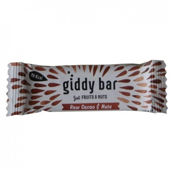 Giddy Bar Çiğ Kakao ve Fındıklı Meyve Bar 28 gr